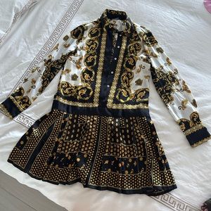 Versace-Inspired ZARA Mini Dress - Size X-Small